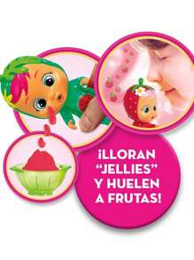 Tutti Frutti Lágrimas Mágicas De Gelantina Al Azar Con Aroma a Frutas, Hay más de 12 personajes de frutas para coleccionar, descubre cual te toco a ti!!!. Los personajes huelen como su propia fruta y lloran gelatinas. Hay hasta 6 colores diferentes de gelatinas. Utiliza el biberón incluido para alimentar agua (4 biberones llenos) a tu muñeca, espera al menos 2 minutos para activar las lágrimas de gelatina. Por último, aprieta su vientre y mira cómo lloran mágicamente las lágrimas de gelatina tus ojos. - Rosa - Ver 2