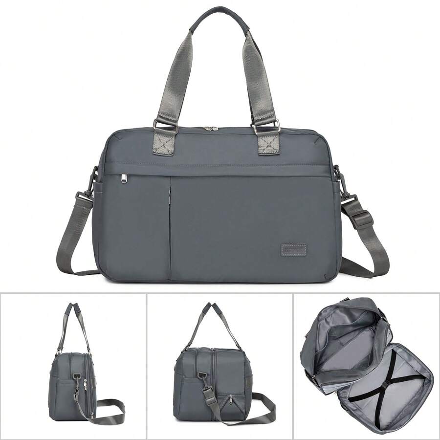 Multi-Functional Travel Bag, Large Tote & Duffle Bag With Expandable Compartment, Wet/Dry Pocket, Versatile For Work, Travel, Weekend, School & Gym – Perfect For Women And Men, Stylish Design With Adjustable Shoulder Strap - Dark Grey - View 1