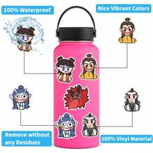 50 件 Nezha 贴纸乙烯基美学贴纸、贴花、剪贴簿、日记、保险杠、滑板、水瓶、卡通、安全帽、汽车贴纸 - 彩色 - 查看 7