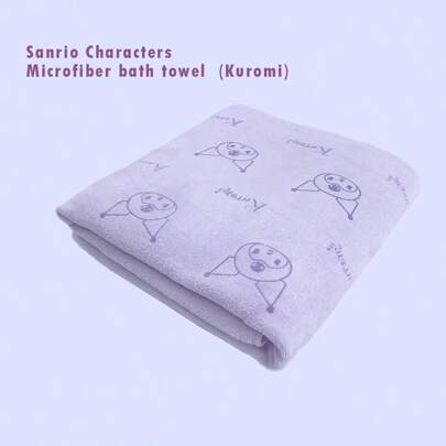 Miniso Sanrio 人物可爱柔软 140 厘米/55.1 英寸 * 74 厘米/29.1 英寸 超细纤维图案浴巾（1 条）