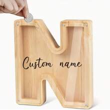 Personalized Alphabet Piggy Bank, Customizable Name Alphabet Piggy Bank, Home Decor Kids Gift For Halloween, Christmas, Thanksgiving, Easter
