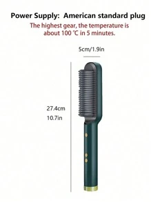 Máy uốn tóc và hỗ trợ tóc đa năng 2 trong 1, sử dụng cả ướt và khô, công nghệ gốm, phích cắm 110V của Hoa Kỳ, lược tạo kiểu tăng dần nhiều nhiệt độ, quà tặng cho nữ, quà tặng Ngày của Mẹ - Xem 8