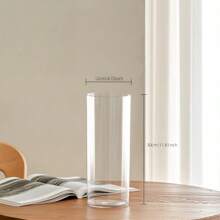 1pc Acrylic Vase, Modern Decoration Transparent Vase For Living Room And Dining Table, Unique Vase For Room Decoration, Transparent Vase For Nurturing Flowers, Flower Vase For Placing Flowers, Circular Vase For Waking Up. - Clear - View 10