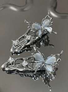 1pc Y2K Style Zinc Alloy Butterfly Alligator Clip, Suitable For Casual And Party Wear, Ins Style Hair Clips Claw Clips Hair Claws Hair Slide Hair Barrettes, School Stuff, College