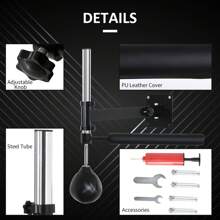 HOMCOM Wall Mount Fast-Reflexes Speed Bag Boxing, Height Adjustable Punching Bag, MMA, Martial Arts And Boxing Equipment For Training At Home - Black - View 7