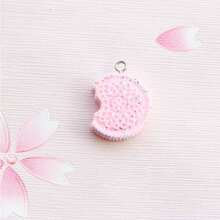 10/20 piezas Colgantes a la moda de galletas y postres, dijes de resina simulados de aperitivos, aptos para hacer joyas DIY