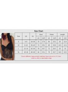 Women's Summer Fashion Cami Tops Black Sleeveless Open Back Lace Floral Cropped Vest - Black - View 9
