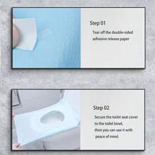 Cubierta de asiento de inodoro desechable extra grande - Almohadilla de inodoro extra grande y gruesa, envuelta individualmente, impermeable y antideslizante para el inodoro, protección corporal, higiénica y limpia, apta para viajes, hoteles, baños públicos, aviones y entrenamiento de ir al baño