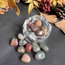 100-200g Natural Large Grain Purple-Green Agate, Tumbled Crushed Stone, Decorative Gravel/Rocks For Aquarium, DIY Terrarium, Potted Plants, Holiday/Wedding Decor, Home Garden Gifts