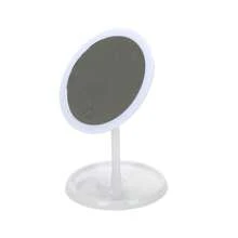 1 pieza Espejo de maquillaje con LED y tacto, 3 niveles de brillo + 3 temperaturas de color, espejo de alta definición, carga rápida tipo C extraíble, luz de relleno 1:1 verdadera/bandeja de almacenamiento portátil, para tocador de escritorio de estudiante/viaje, luz de relleno inteligente sin cable