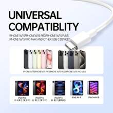 1/3/5 条 3.3 英尺/100 厘米高速充电和数据传输线，兼容 16/15、S25 系列，适用于 16 Pro Max/16 Pro/16 Plus/16/15、S25/S24/S23/S22/S21/S20 Ultra Plus，