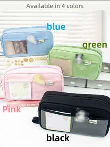 五层大容量铅笔盒，大开口多层多隔层文具盒，铅笔盒，大号铅笔袋，手提铅笔盒，信纸盒，化妆品收纳盒，便携礼品，简约高品质铅笔盒及文具袋，适合学生、男士和女士使用，多功能收纳整理盒，适用于学生、男士和女士，户外素描、绘画，铅笔、钢笔、文具、化妆品收纳，返校季，学习用品，铅笔袋，书包 - 彩色 - 查看 4