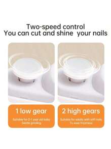 1pc Smart Electric Nail Clippers With Anti-Clip, Nail Polishing, Lighting And Grinding Functions. Suitable For All Ages. Portable USB Rechargeable 2-In-1 Electric Nail Clipper & Grinder With LED Light Avoid Clipping The Meat