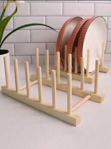 1 st. Houten bestek opbergrek, afdruiprek, afdruiprek