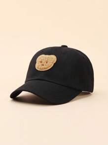 1 pieza Gorra de béisbol infantil con diseño de oso de dibujos animados, sombrero para protección solar para niño/niña de 3 a 6 años para exteriores