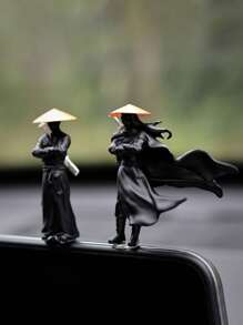 2pcs "Martial Arts Swordsman" Interior Car Decor, Screen Display Accessory For Car Center Console - Multicolor - View 9