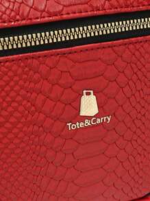 Tote&Carry Make Up Bag, UnisexLucious Snakeskin Toiletry Hygiene Fashion Bag Accessory For Travel, Make Up Bag