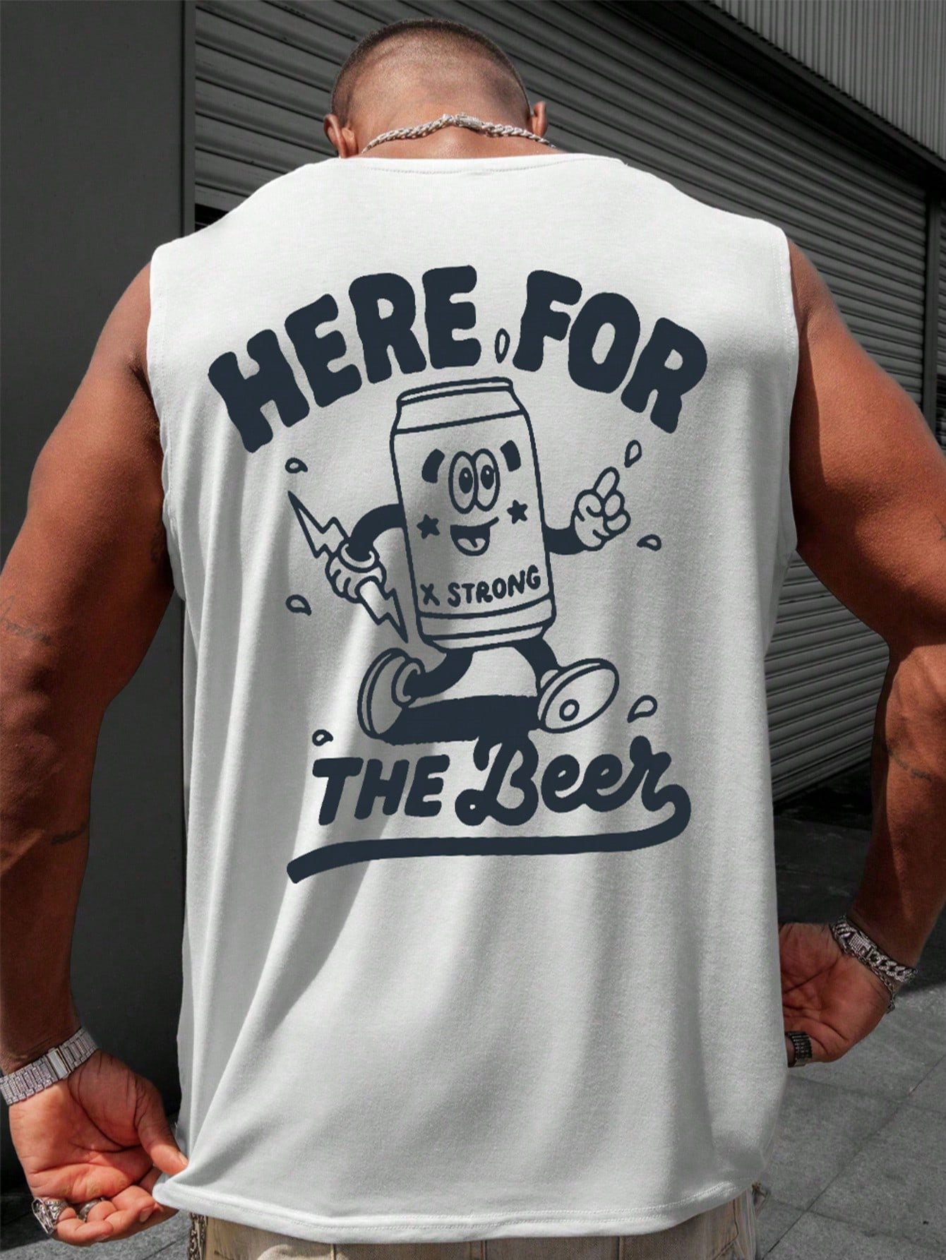 Men's Solid Color Round Neck Casual Loose Tank Top