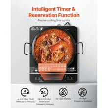 Portable Induction Cooktop 1800W Countertop Burner 9 Temp Levels Hot Plate