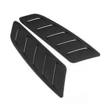 2 Pieces Black Car Front Hood Vent Cover Auto Trim Parts Compatible With F-150, F-250, And F-350 Models