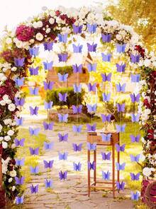 3D Butterfly Banner Decorative Paper Garland ,Paper Hanging Garland, Modern Butterfly Design Hanging Garland For Party Wedding, Birthday Theme Decor Hanging Garland Paper Bunting Banner Party Decorations Wedding Home Decor