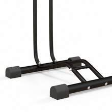 SPORTNOW Bike Rack, Vertical & Horizontal Bike Stand Bicycle Storage Stand With Adjustable Hooks, Fits 6"-28" And 700c Bikes, For Garage Indoor Outdoor Use, Black - Black - View 8