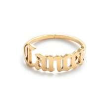 1 pieza Anillo chapado en oro de acero inoxidable para mujer con doce constelaciones, de moda y sencillo, apropiado para el uso diario de joyas de mujer
