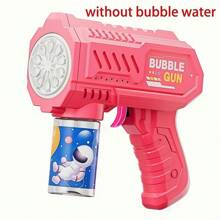 Máquina automática de burbujas con luces, Máquina de burbujas de 10 agujeros, Juguete para fiesta y juguete para exteriores, Adecuado como regalo para niños y amigos, Regalo de Navidad (Líquido de burbujas y baterías no incluidos)
