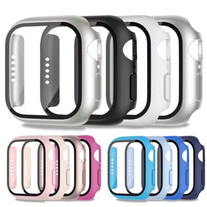 4PCS Tempered Glass Cover Compatible With Apple Watch Case 46mm/42m45mm/41mm/44mm/40mmScreen Protector Apple Watch Serie 10/9/4/5/6/SE/7/8 Accessories