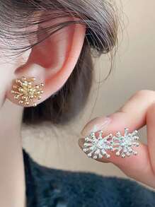 1 对简约烟花设计耳环，精致时尚女士配饰 - 煙火 - 查看 2