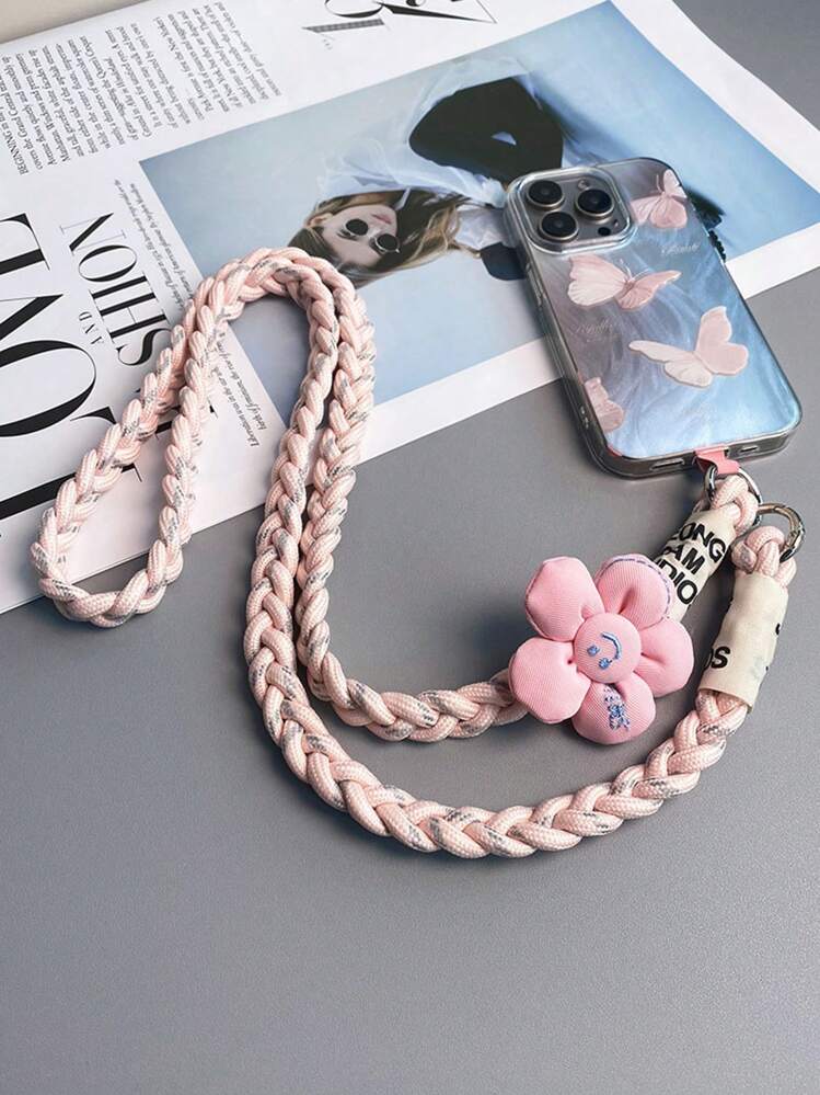 1pc 8mm 3-In-1 Detachable Lanyard Strap, DIY Decoration Phone Strap, Outdoor Anti-Drop Shoulder Strap, Halter, Wrist Strap With Spacer Pad Gifts For Mother, Family, Friends, Birthday, Holiday Phone Charm, Phone Chain - Multicolor - View 6
