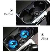 2 件装 海龟鲸鱼动物图案汽车杯垫 时尚速干防滑汽车杯垫 - 均碼 - 查看 8