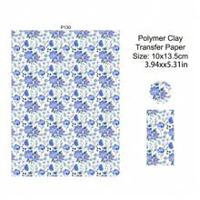 Natural Series Flowers Leaves Colored Pattern Polymer Clay Transfer Paper Disposable Stickers Printing Paper Earrings Making