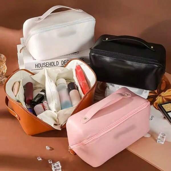 Bolsa Necessaire Super Espaçosa Maquiagem Portátil Para Viagem
