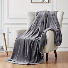 1 Super Soft Flannel Blanket, Lightweight Plush Throw Blanket For Beds, Sofas And Travel Couch - 深灰色 - 查看 1