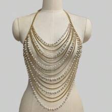 1 件 Y2K 多层流苏链身体链，适合度假、派对、T 台、音乐节和日常时尚