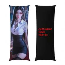 1pc Customized Photo Body Pillow 20x54 Inches - Double-Sided Printing, Extra Long, Comfortable Sleep Support - Suitable For Back And Side Sleepers, Fits Twin To King Beds, Machine Washable Polyester, Classic Design, Sleep Pillow - Multicolor - View 8