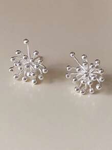 1 对简约烟花设计耳环，精致时尚女士配饰 - 煙火 - 查看 6