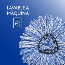 Vileda Sistema de Limpieza Rinse Clean - Cubo con Pedal Mas Trapeador de Microfibra - Sistema + 1 Repuesto - Ver 4