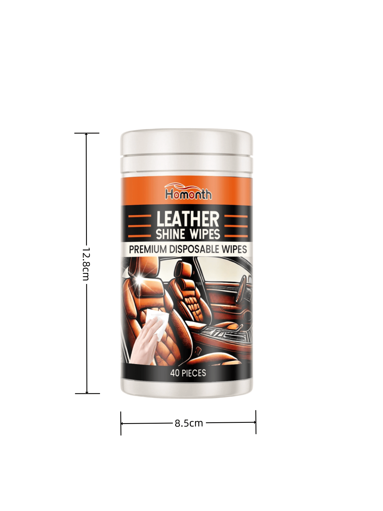 Homonth Car Leather Cleaning Wet Wipes: Automotive Interior Leather Shining Cleaning Wet Wipes For Stain Removal And Cleaning. It Can Effectively Remove Stains And Deeply Clean The Leather. Gentle And Harmless To Materials, Suitable For Various Leathers. The Powerful Formula Quickly Removes Oil Film And Stains To Restore The Leather's Cleanliness, Making Your Car Look Brand New. - Multicolor - View 2
