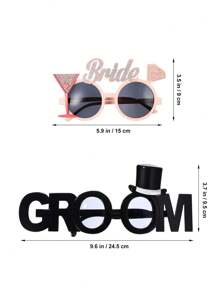 Bridal Shower Fashion Glasses 2 Packs Plastic Groom Glasses Bride Glasses Bachelorette Party Glasses Photo Props Night Bride Glasses Wedding Hen Party Favors Hen Party