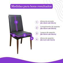 Kit 4 Capas de Cadeira em Corino 100% Impermeáveis