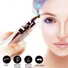 Recortador de cejas y depilación facial para mujeres, recargable, eléctrico, sin dolor, portátil, depiladora de cejas, pluma para cejas, pelusa de melocotón facial, labios - aleatorio - Ver 10