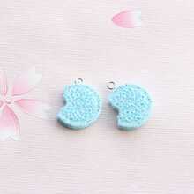 10/20 piezas Colgantes a la moda de galletas y postres, dijes de resina simulados de aperitivos, aptos para hacer joyas DIY