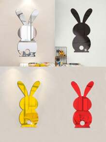 1 件亚克力复活节兔子镜面墙贴，3D 自粘节日装饰壁画，适用于客厅、卧室、书房、餐厅、防水、墙壁装饰