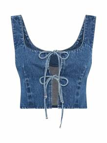 Women's Sexy Bow Denim Camisole