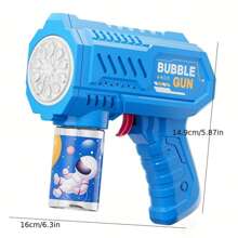 Máquina automática de burbujas con luces, Máquina de burbujas de 10 agujeros, Juguete para fiesta y juguete para exteriores, Adecuado como regalo para niños y amigos, Regalo de Navidad (Líquido de burbujas y baterías no incluidos)