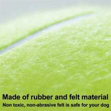 1 pieza Pelota de tenis para perro rebotadora y duradera de 9.5 pulgadas para verano, apta para entrenamiento de perros pequeños a medianos, juguete deportivo para mascotas para fomentar el juego positivo y el ejercicio, se envía desinflada