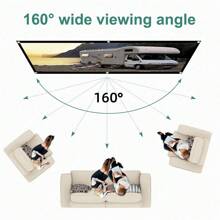 Pantalla de proyector, pantalla de proyector portátil de 120 pulgadas para interior y exterior, pantalla de proyección 16:9 4K HD sin arrugas y plegable para uso en el jardín, proyección de doble cara para cine en casa