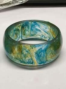 1 chiếc vòng tay nhựa xoắn màu xanh lá cây đậm cổ điển Exaggerated Alien dành cho nữ vòng tay cổ điển - Nhiều màu - Xem 17